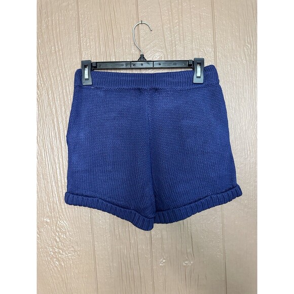 NWT 525 America Born In Bklyn Knit Shorts Indigo Size XS Beachy High Waist Comfy - Picture 5 of 5